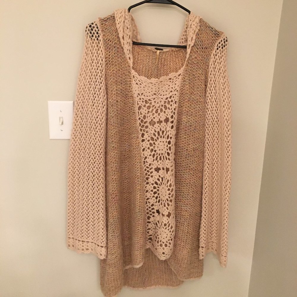 Free People Crochet Sweater, Sz S